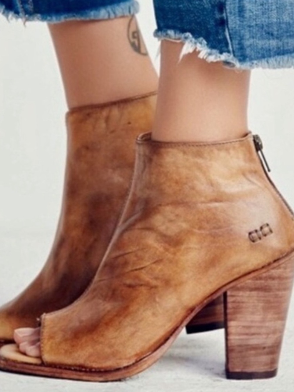 Bed Stu Onset peep toe boots